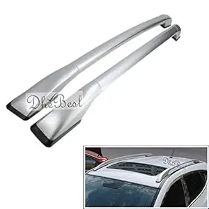 Dhe Best RL-01 Car Roof Rack Side Rails Bars Silver Stylish Drill Free Roof Rails Silver Set
