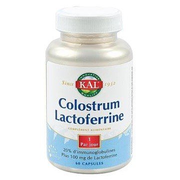Book's Cover ofKal Colostrum lactoferrine 60 capsules Défense et vitalité de lorganisme