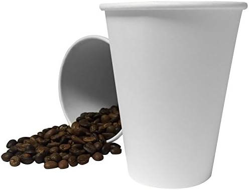 VDW 100 x 8oz White Paper Single Wall Disposable Tea Coffee Cappuccino Hot Drinks Cup (NL)