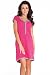 Dobranocka TM.5038 Maternity/Nursing Nightdress,Size M,Dark Pink-Grey