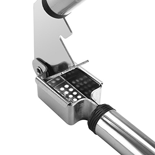 Smacho Knoblauchpresse Edelstahl Garlic Press Perfekt für ungeschälte Knoblauchzehen mit Knoblauchschäler kostenlos (Modell 12783) - 6