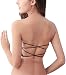 Two Dots Multiple Straps Black Padded Bandeau Tube Bra (removable pads) (Size: FREE) (Color : Black) RS.299.00