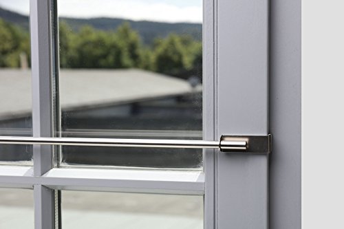 Spannvitrage Gardinenstange Edelstahl verschiedene Größen ausziehbar ohne Bohren (60-90 cm)