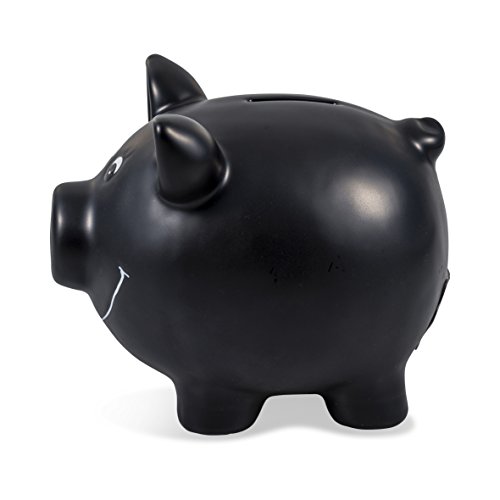 Sparschwein aus Keramik zum Beschriften Tafellack mit Kreide 17,5cm - 5