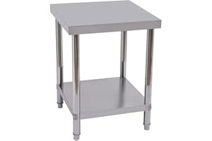 ‎TRIEBAN TRIEBAN Arbeitstisch Gastronomie Küchentisch Edelstahltisch Zubereitungstisch, für die Aufbewahrung von Gegenständen in Küchen, Hotels (60 * 60 * 80)