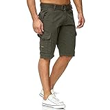 only & sons herren cargohose onsthomas in olive Mit dieser auffälligen Caprihose sind Sie besten gerüstet für den kommenden Sommer.