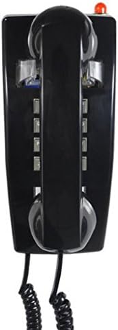 Wddwarmhome Wall-Mounted Black Phone Resin Shell Metal Base Mechanical Ringtones Retro Phone