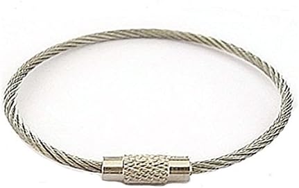 10 PC Stainless Steel 15cm Wire keychain Cable keyring