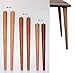 Produktbild 4er Set Holz Tischbeine aus massivem Naturholz - perfekt geeignet für Esstisch, Couchtisch, Schreibtisch & mehr - 3 Verschiedene Größen (L 56cm)