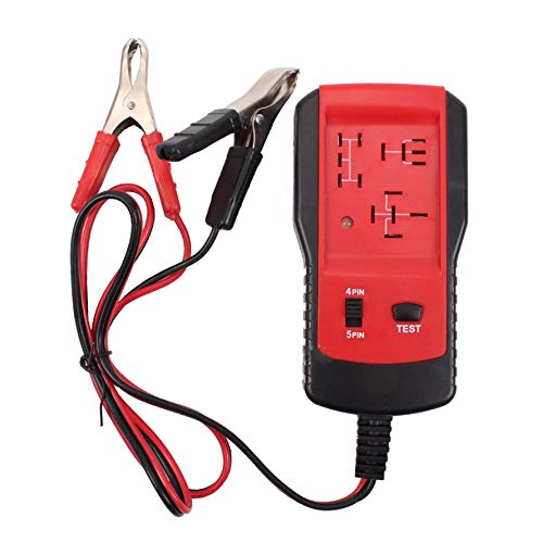 Huihuiya Universal 12V Cars Relay Tester Relay Testing Tool Auto Battery Checker Accurate Diagnostic Tool Portable Automotive Parts-red & black