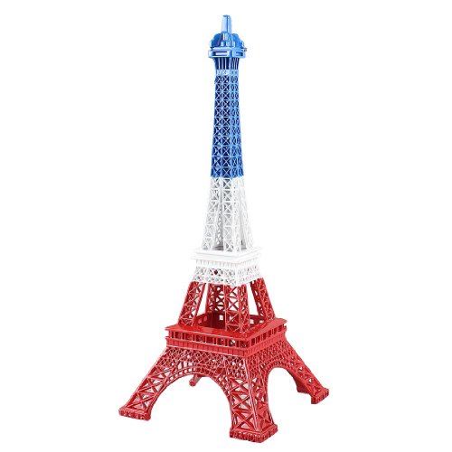 25.5cm Rot Blau Weiß Antike Französisch Miniatur Eiffelturm Modell Dekor de