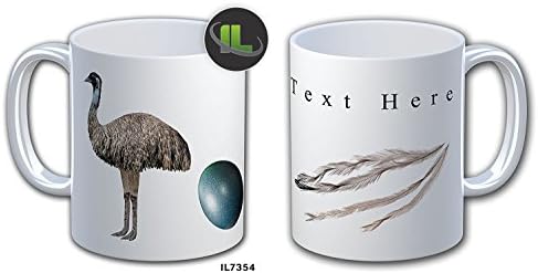 Personalised EMU And EGG mug Cup Add any Name , Message & Can Edit any Text on The Mug - IL7354