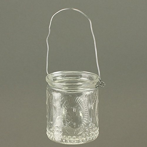 6 Stück Windlichter aus Glas mit Henkel - 4