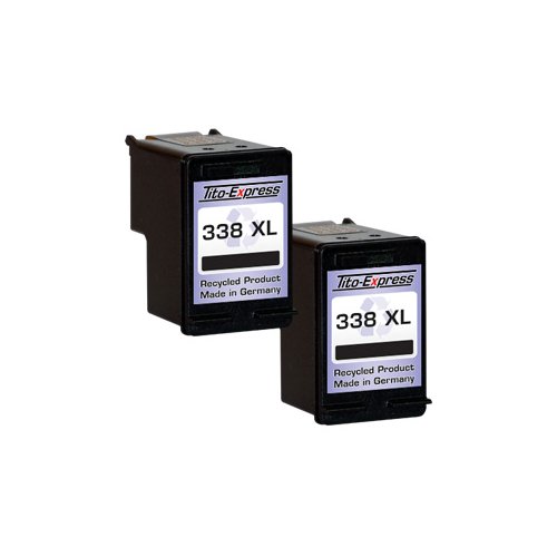 2x Druckerpatrone für HP 338 XL Black PSC 1510 1500 1510S 1510XI 1513S 1600 1603 PlatinumSerie - 2
