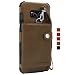 Produktbild INFLATION Handy Hülle Schutzhülle Tasche als Geldbeutel Brieftasche PU Leder case mit Kartenfächern Druckknopf Leine Handycase Handyhülle für Samsung Galaxy S9 Plus Kaffee