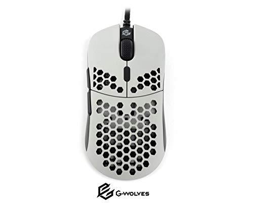 G-Wolves HT-M 3389 Ultra Ligero Honeycomb Shell Wired Gaming Mouse hasta 16000 CPI - 6 Botones - 2.18 oz (61g)