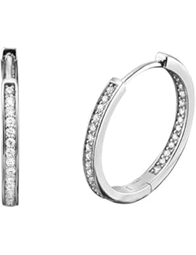 Engelsrufer Damen-Creolen Ohrringe 925 Silber rhodiniert Zirkonia weiß-ERE-LISA-ZI-CR