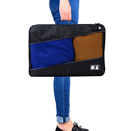 Organisateur-de-Voyage-Lot-de-3-Sacs-de-Rangement-Sac--Bagage-Cube-Voyage-pour-Accessoires-Vtements-Valise-Noir