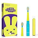 Toddler Electric Toothbrush with 3 Modes, Fairywill Baby Toothbrush Rechargeable Clean Teeth Like a Dentist Fully Charged Minimum 21 Days Use 2 Replacement Heads(FW-2001)
