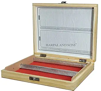HARPAL SONS Wooden Microscope Slide Storage Box for 100slides (with hings and clips)