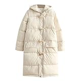 Luckycat Frauen Wintermantel Kragen Lange Jacken Warm Verdicken Gepolsterte Kapuzenmantel Jacken Mäntel Sweatjacke Winterjacke Fleecejacke Steppjacke