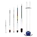 Produktbild 6 tlg Komplett - Set Profi Instrumente zur Messung von Alkohol ( Ethanol ) % vol , zu erwartenden Alkoholgehalt (pot.), Bier Most Wein und Zuckergehalt , Glas Messzylinder Oechslewaage Alkoholmeter Hydrometer Vinometer und Stab Thermometer