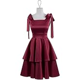 MODAMAKKO Barbie Pembe Saten Mezuniyet Elbisesi, Pileli Etek, A-Line Kesim, Kolsuz, Gizli Fermuar, Astarlı