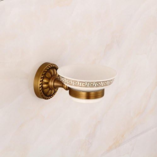 YANXH Wall Mounted Brass Ceramic Soap Dish Soap Holder for Bathroom Washroom