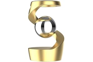 FRANSANDE Giocattolo cinetico da scrivania che sfida la gravità, giroscopio sospeso da desktop, giocattolo da scrivania illusione ottica,giocattoli cinetici da scrivania,forma metallica che sfida la gravità (C