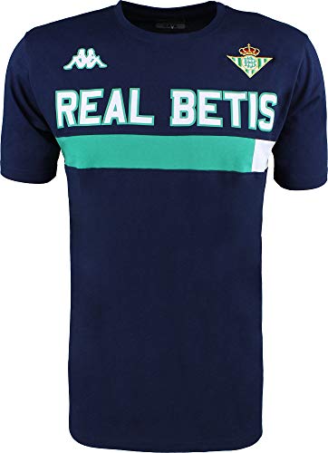 Camiseta de algodón de manga corta - Real Betis Balompié 2018/2019 - Kappa Ambra Tee - Azul marino/Verde - XL