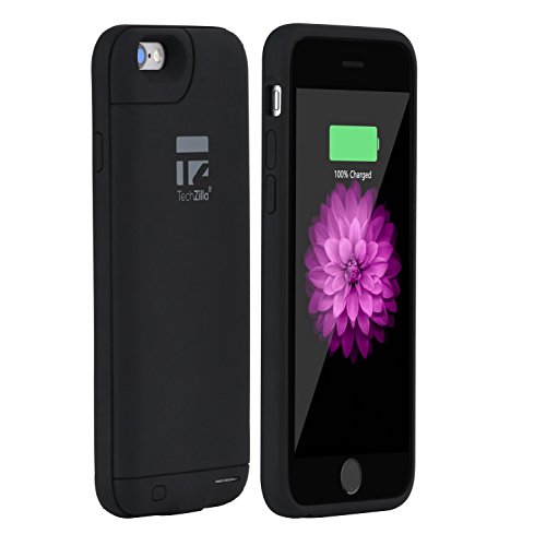 iPhone 6 Charger Case by TechZilla® Ultra Thin Super Slim Battery Case at 1.2cm Thick with 2400mAh Charging Power for All iPhone 6 &amp; iPhone 6s 4.7inch Screen Models (black)