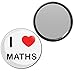 I Love Maths - 77mm Round Compact Mirror