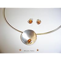 *Silberschale mit Bernstein & Ohrstecker 925/00 *