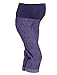 Pink Pixie Cropped 3/4 Length Maternity Jeans Trousers Cotton Denim Adjustable Waist Blue Size 18 2XL