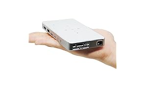 iCodis G1 Mobiler Pico Beamer, DLP Heimkino, HDMI & WLAN Anschluss, Portable Mini Größe Projektor & 120 Zoll, 30,000 Std. LED-Lampenle bensdauer.