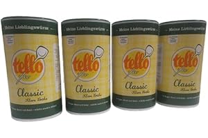 LUTZ'S tellofix Classic Klare Brühe 4x900g, vielseitige Gemüse Brühe, als Universal-Würzmittel zum Verfeinern von Suppen - kalorienarm, glutenfrei, lactosefrei & vegan, keine Farb- oder Konservierungssstoffe