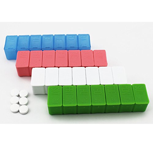 7 Tage Tablettendose Pillendose Medikamenten Pill Box – Weiß - 5