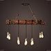 Produktbild Jave Home Drei Vintage Industrie Holz Anhänger Lampe Schlafzimmer Wohnzimmer Kronleuchter