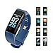 Produktbild OTOT Fitness Armband, Fitness Trackers Aktivitätstracker Pulsuhren Wasserdicht IP67 Schrittzähler Fitness Uhr Farbdisplay Für Damen Herren und Kinder Kompatibel für iPhone Android Handy-Blau