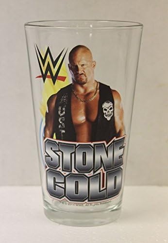 Pint Glass - WWE - Stone Cold Steve Austin Toon Tumbler 16oz Cup New Toys TTWW008