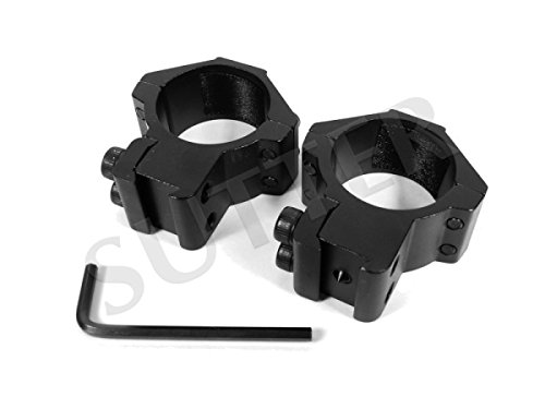 SUTTER Anillo de Montaje de diámetro 30 mm, Alto 40 mm Muy Robusto- Riel de Montaje, Anillo de Montaje para miras telescópicas, RedDot y visores
