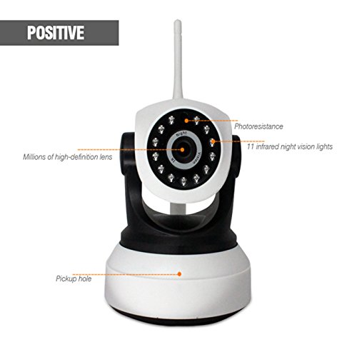 Preisvergleich Produktbild Home Surveillance Video IP Überwachungskamera Echtzeit Video Alarm Wireless WiFi Surveillance Kamera (1080P HD)