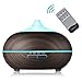 Produktbild earlybird-fly Aroma Diffuser, 300ml Luftbefeuchter Ultraschall Fernbedienung Vernebler Raumbefeuchter Elektrisch Duftlampe Öle Diffusor mit 7 Farben LED, Feuchtigkeitsabgabe für Raum,Büro,Yoga,Spa,usw