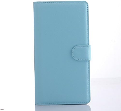 Pu Leather Flip case for ZTE Nubia Z9 MAXSlim Series Flip Wallet Case with Card Slots Shockproof Resistant Hybrid Protective Case Built In TPU Silicone Back Case Cover For ZTE Nubia Z9 MAX(5.5 Inches)Blue