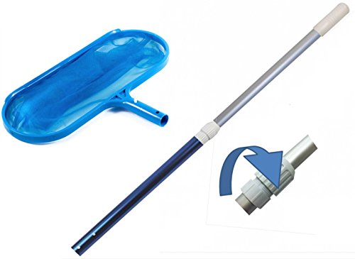 Kescher, Bodenkescher mit Alu Teleskopstange Ø 3cm, zweiteilig, Stange ausziehbar bis ca.120cm, sehr stabile Ausführung, Top Qualität!