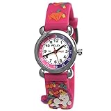 Pelex® Einhorn Unicorn Kinder-Uhr Mädchen-Uhr Kinder Armband-Uhr Pferd Pony Tier Silikon Armband Mädchen Uhr Kinderuhr Bunt Weiß Rosa Pink Türkis Gelb Rot Blau Sport-Uhr Lern-Uhr Schul-Uhr 3D