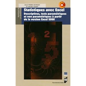 Statistiques avec Excel : Descriptives, tests paramétriques et non paramétriques à partir de la version Excel 2000 (1Cédérom) Livre en Ligne Statistiques avec Excel : Descriptives, tests paramétriques et non paramétriques à partir de la version Excel 2000 (1Cédérom) Livre en Ligne - Telecharger Ebook