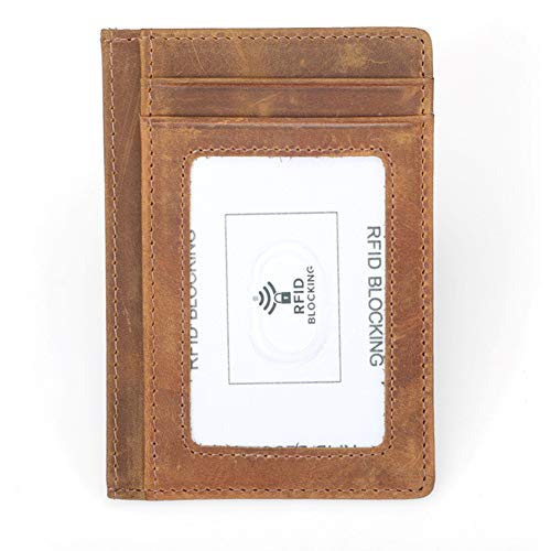 UWIME - Cartera para Hombre Marrón marrón Medium