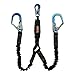 Produktbild Fusion Climb 6ft 72"x1.75" Y-Legged Interne Bungee Absturzsicherung Lanyard mit Shock-Pack Aluminium-Verschluss-Rebar Haken 23 kN Schwarz
