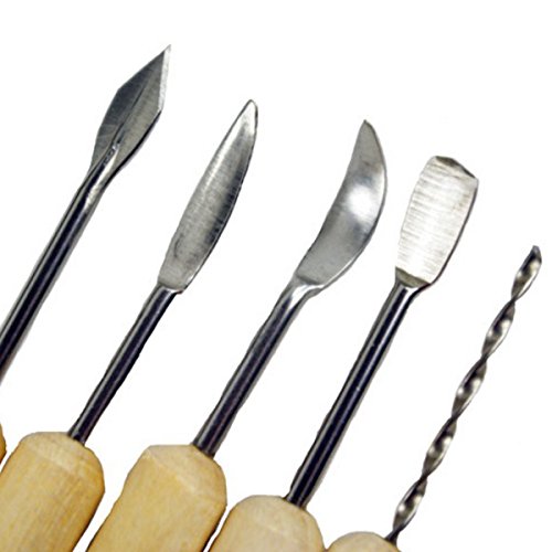 WINOMO Modellier-Werkzeug Sculpting Werkzeug Clay Werkzeug Keramik Skulptur Ton schnitzen Werkzeug Kit – 14 Stücke - 9